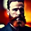 Placeholder: Clear focus, 8k, beautiful lighting, vibrant colors, beard, gunslinger, serious eyes, brown hair,