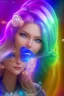 Placeholder: cosmic woman smile, admiral from the future, one fine whole face, crystalline skin, expressive blue eyes,rainbow, smiling lips, very nice smile, costume pleiadian, Beautiful tall woman pleiadian Galactic commander, ship, perfect datailed golden galactic suit, high rank, long blond hair, hand whit five perfect detailed finger, amazing big blue eyes, smilling mouth, high drfinition lips, cosmic happiness, bright colors, blue, pink, gold, jewels, realist, high commander,