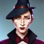 Placeholder: Portrait of a 30 year old witch like Cate Blanchett and Mary Poppins