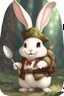 Placeholder: Cute chubby bunny floppy ears adventurer dnd art realism cook