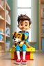 Placeholder: a young boy sitting on a shelf holding a teddy bear, inspired by Ayshia Taşkın, paw patrol, viral photo, medical background, inspired by Farel Dalrymple, press release, 5 years old, bian luan, video, brainwashing, shirt, h 6 4 0, description, uncropped, game maker, baki