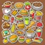 Placeholder: food stickers template