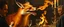 Placeholder: close up portrait painted by Rembrandt, stupid looking fire breathing dragon fox at banquet