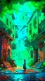 Placeholder: Old city ,minimalism, minimalist surreal surrounding background, soul spirit,fantasy surreal geometry,flat,utopia,album art,cover art,album cover,cinematic,8k,epic movie still,sharp focus,by Gustav Klimt,pascal blanche,rutkowski,repin,artstation hyperrealism painting concept art of detailed character,design matte painting,leaf, Bosch painting style
