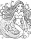 Placeholder: simple mermaid coloring page