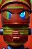 Placeholder: robot portrait in Kente, cinematic, ghana flag, african pattern, engraved, 8k quality