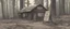 Placeholder: log cabin, post-apocalyptic, comic book, forest, cinematic, from far away,