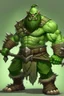 Placeholder: A green halforc barbarian