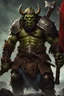 Placeholder: Orc Warrior king carrying a battleaxe