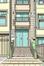 Placeholder: Entrada de un Edificio de apartamentos en japon tipo webtoon