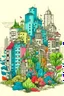 Placeholder: city , plants , colours , beautiful, drawing , eco