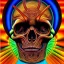 Placeholder: Human skull by Alex grey