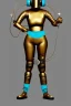 Placeholder: Bronze color, Cyan photograph Cyber-punk, full-mask, AKG-style big headphones, golden rings & disc, fencing mask. Speakers. Kim Kardashian, sword, lightly armored, electronic circuits. Thick tights, thick calves, arched fell, wide hip, flat belly. Ancient artifact attached. Perfect body. 5-dimensional Escher tiling background. Daft Punk, Tron Movie. Matrix movie clothes, Red leather areas, tippet, latex. Wicked sneakers. 1990's, old telephone microphone. Surreal. Minimal fashion Futurism