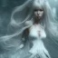 Placeholder: hitomi tanaka, dress white, long black hair, realistic, intriacte detail, sci-fi fantasy style, volumetric lighting, particales,highly detailed,cinamatic, deep colours,8k