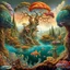 Placeholder: Imaginary landscape trees. . And he sells. Meh. lake.Underwater ornamental fish perfect anatomy, fantasy, vibrant digital art professional award winning masterpiece, oil on canvas Atmospheric extremely detailed Josephine Wall