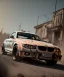 Placeholder: Realistic image. BMW 4 2024. 4k resolution, intricate details, ornate details, soft lighting, vibrant colors, mad max background