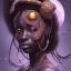 Placeholder: sango fantasy, fantasy magic, intricate, sharp focus, illustration, highly detailed, digital painting, concept art, matte, masterpiece head sexy view black African beauty black afro hair space lady purple carp skin African space night