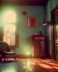 Placeholder: Room scene with retro hair monster, Wes Anderson style, realistic photo, concept art, smooth, unreal engine 5, god lights, ray tracing, RTX, lumen lighting, ultra detail, volumetric lighting, 3d.