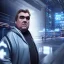 Placeholder: John Candy in a hoodie cyberpunk very detailed cinematic unreal engine photo realistic