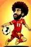 Placeholder: Mohamed Salah Egyptian soccer player goal on Jupiter cartoon 2d