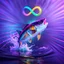 Placeholder: infinity symbol ∞ with vibrant powerful fish jumping out of the water, striking, neon, chiaroscuro, dramatic, captivating, powerful, fantasy, beautiful, octane render, 16k post-production, artstation: award-winning: atmospheric: commanding: fantastical: clarity: ultra quality: striking: brilliance: stunning colors: amazing depth; lens: f/11, 35mm