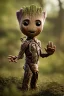 Placeholder: Groot toddler, full body, steampunk, bokeh, hyper realistic