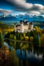Placeholder: château Neuschwanstein, forêt, lacs, extraordinaire point de vue,
