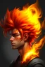 Placeholder: Male fire hair trickster