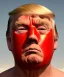 Placeholder: Realistic image of Donald trump wrestler, Mexican wrestling style, Mexican wrestling mask, chin and nose visibles, red and blue breeches, glow us flag dress, suspenders, retro style, 80s, vibrant color, highly detailed, sky background, concept art, unreal engine 5, god rays, ray tracing, RTX, lumen lighting, ultra detail, volumetric lighting, 3d, finely drawn, high definition, high resolution.