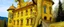 Placeholder: A yellow castle with a sun dragon painted by Gustav Klimt