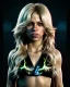 Placeholder: portrait, Shakira, blonde artist, angry, Realistic image, MMA robe, hoodie, mma gloves, fight pose, make-up make-up, gold line make-up, moisture, sweat, fog, goddess, Neon colors, leds. Black background, photo studio, concept art, smooth, unreal engine 5, god lights, ray tracing, RTX, lumen lighting, ultra detail, volumetric lighting, 3d, finely drawn, high definition, 4k.