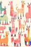 Placeholder: llamas in the style of little kids' drawings