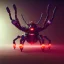 Placeholder: cyberpunk red robot spider, ultra realistic, intricate details, ultra highly detailed, shiny, smooth, studio quality, octane render, Surrealism, Triadic colour scheme,glow-stick, ambient lighting,nightclub lighting, polaroid, 100mm, --ar 1:1 --v4