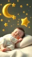 Placeholder: A baby Sleeping and dreaming sweet dreams in 3D