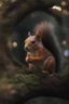 Placeholder: portrait of squirrel elf in castle tree, bokeh like f/0.8, tilt-shift lens 8k, high detail, smooth render, down-light, unreal engine, prize winning