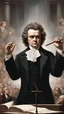 Placeholder: Beethoven conducting his last symphony but its modern and extremely visually aesthetic