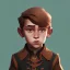 Placeholder: Portrait of a brown haired little wizard kid by Nick Harris