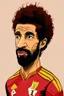 Placeholder: Mohamed Salah Egyptian football player cartoon 2d