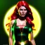 Placeholder: portrait of mary jane watson, red hair, green eyes, black tanktop, intricate, elegant, glowing lights, highly detailed, comic style, artstation, concept art, smooth, sharp focus, illustration, art by wlop, mars ravelo and greg rutkowski