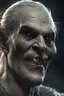 Placeholder: a very close up side profile image of an evil spirit, smirking and looking at the camera,8k quality, supper realistic