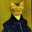 Placeholder: Portrait of a cat by Van Gogh