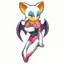 Placeholder: Rouge the Bat, sitting in a chair