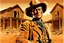 Placeholder: double exposure of young squinting transparent John Wayne as a gunslinger, hat, old west garb, movie poster art by Drew Struzan, detailed abandoned dusty old west town in the background, by Andreas_Lie, akihiko_yoshida, Dan_Mountford, Sergio_Leone, ambient lighting, grainy photo layering, ink splatter, ink drip, trending on artstation, double exposure, photo layering.