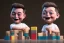 Placeholder: Elon musk as a Happy toddler playing with blocks