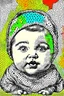 Placeholder: Vintage pop art style of a baby from the torah