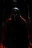 Placeholder: In a dimly lit chamber, shrouded in darkness, a formidable Sith Lord emerges. The Sith, a tall and imposing human figure, wears dark robes adorned with ancient Sith symbols. The Sith's face is concealed beneath a hood, casting a mysterious shadow over their features. The only visible elements are a pair of piercing yellow eyes that gleam with the intensity of the dark side of the Force. The hooded Sith holds a curved lightsaber hilt in their gloved hand, an elegant and sinister Sith weapon