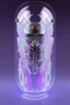 Placeholder: Futuristic Neon crystal skeleton samurai smoke glass fire water