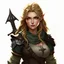 Placeholder: a pretty middle-aged woman, medieval, fantasy, mercenary, elven, digital art, stylised