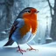 Placeholder: portrait of robin bird with a coat, winter, 8k resolution, high-quality, fine-detail, intricate, digital art, detailed matte, volumetric lighting, illustration, 3D octane render, brian froud, howard lyon, selina french, anna dittmann, annie stokes, lisa parker, greg rutowski