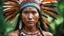 Placeholder: Beautiful woman indigenous portrait of tribal Amazon